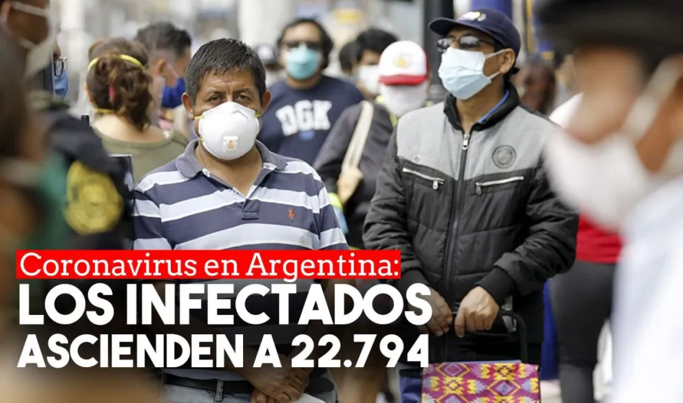 Con 774 nuevos infectados, Argentina alcanzó un total de 22.794