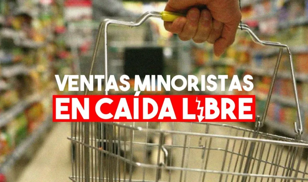 Las ventas minoristas en mayo cayeron más del 50% anual