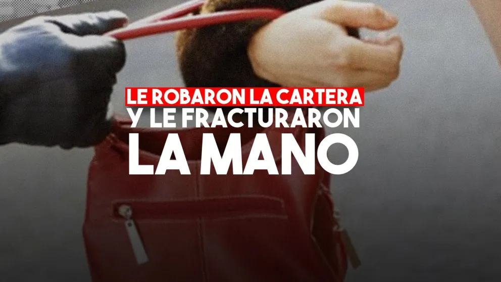 Una mujer sufrió una fractura tras ser víctima de un robo