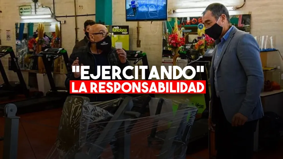 En la apertura, Fabián Martín recorrió los gimnasios de Rivadavia