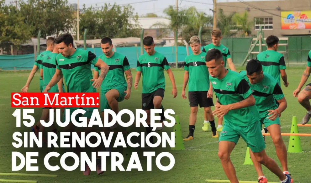 Alrededor de 15 jugadores de San Martín quedarán libres en junio