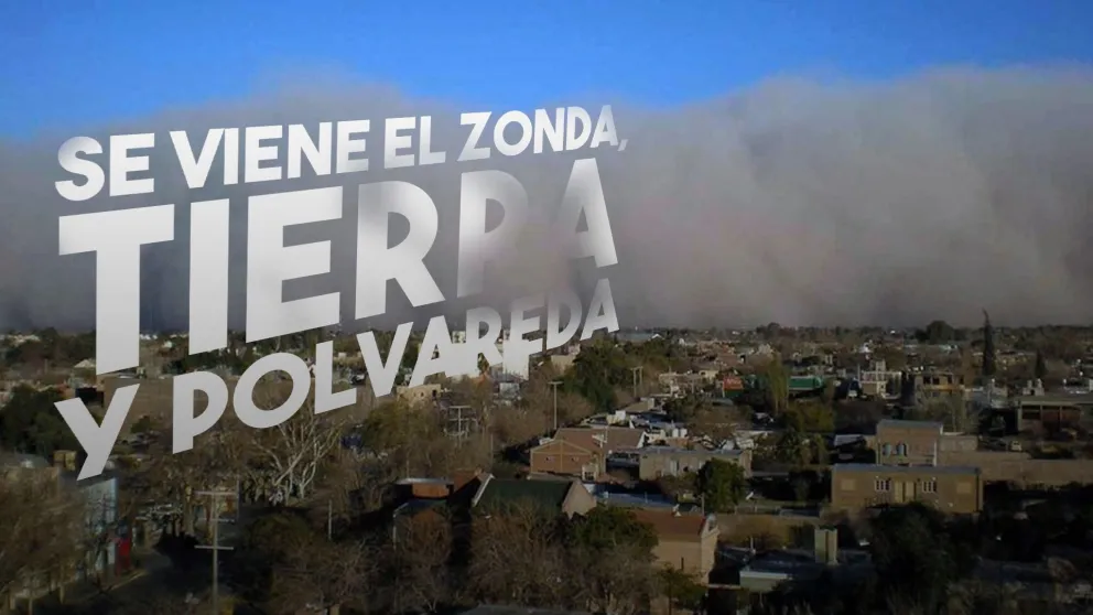 Emiten un alerta por fuertes ráfagas de Zonda