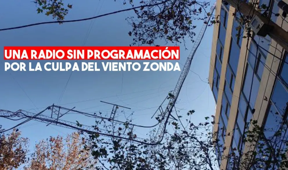 El viento tiró la antena de una reconocida radio sanjuanina