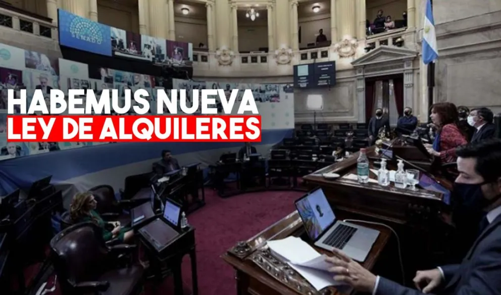 En una tensa sesión, el Senado sancionó la nueva ley de alquileres y la educación a distancia
