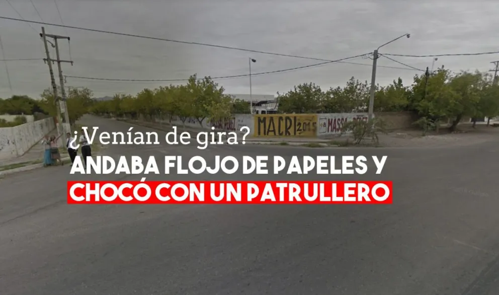 Fuerte choque entre una camioneta y un patrullero en un transitado cruce
