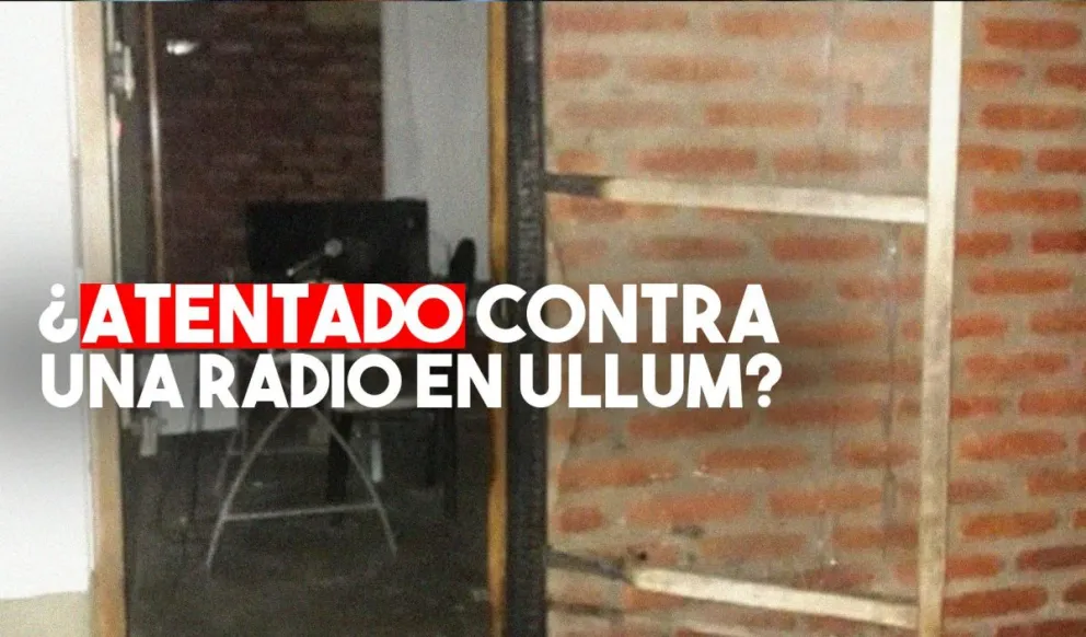 Incendio en  una radio en Ullum: sospechan que fue intencional