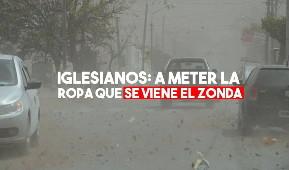 Emitieron un alerta por viento zonda