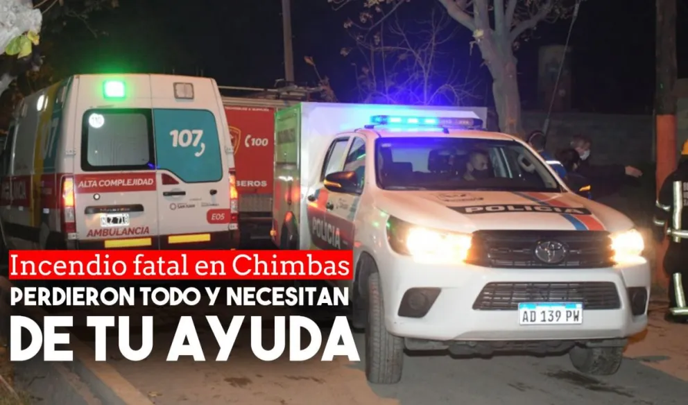 Incendio en Chimbas: realizan una colecta para ayudar a los damnificados