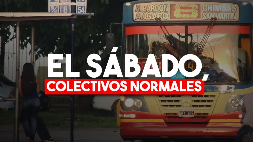 El sábado los colectivos funcionarán como día normal
