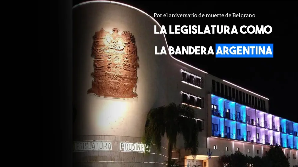 En el día de la bandera, la Legislatura se vistió de celeste y blanco