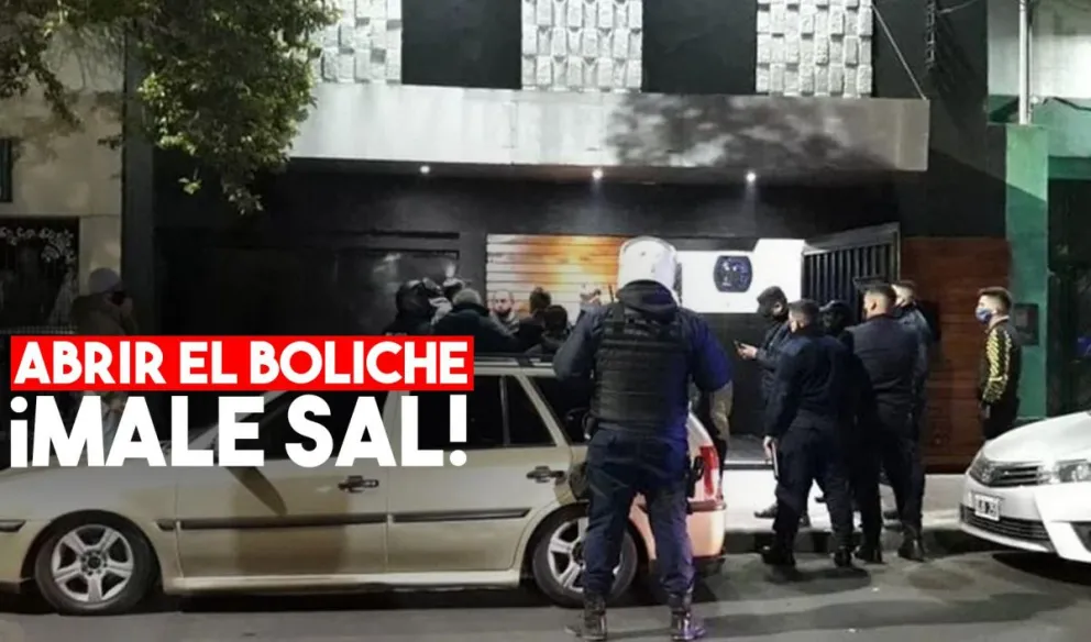 San Luis: abrió un boliche en cuarentena: 106 detenidos