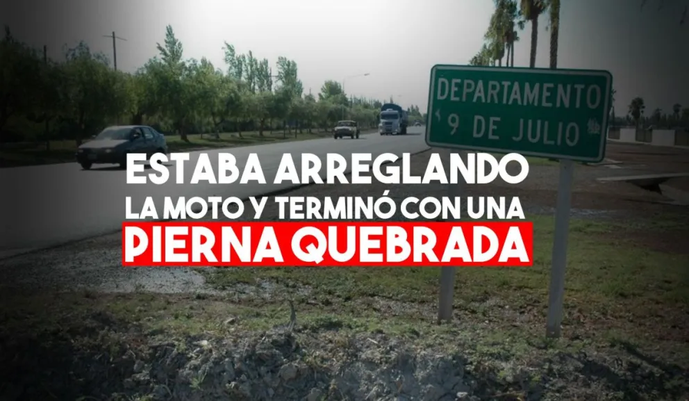 Lo atropelló una moto y le quebró una pierna