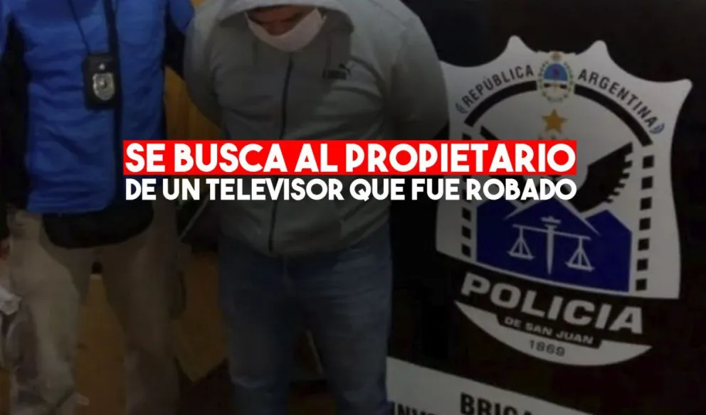 Secuestraron un TV de 40 pulgadas robado y buscan a su propietario