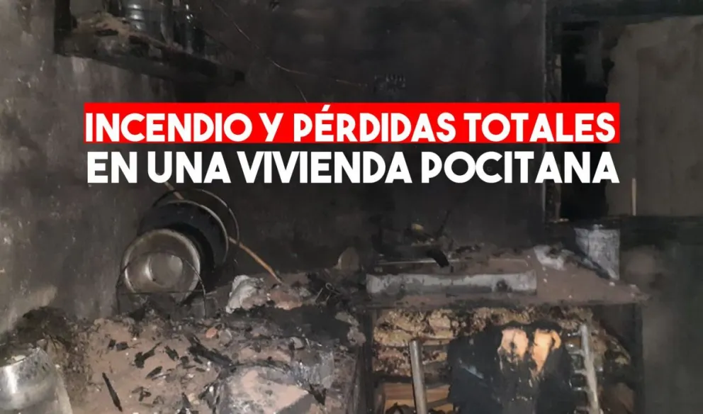 Pocito: se incendió una vivienda, las perdidas son totales