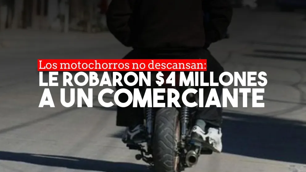 Motochorros le robaron $4 millones a un comerciante en Chimbas