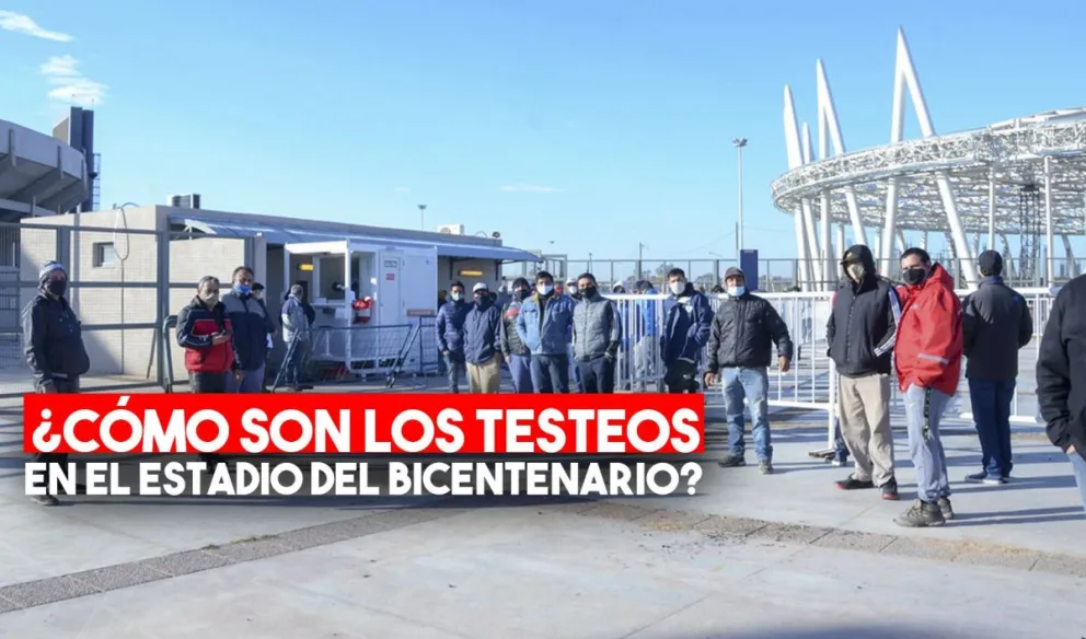 Mirá como son los testeos en el Estadio del Bicentenario a transportistas sanjuaninos