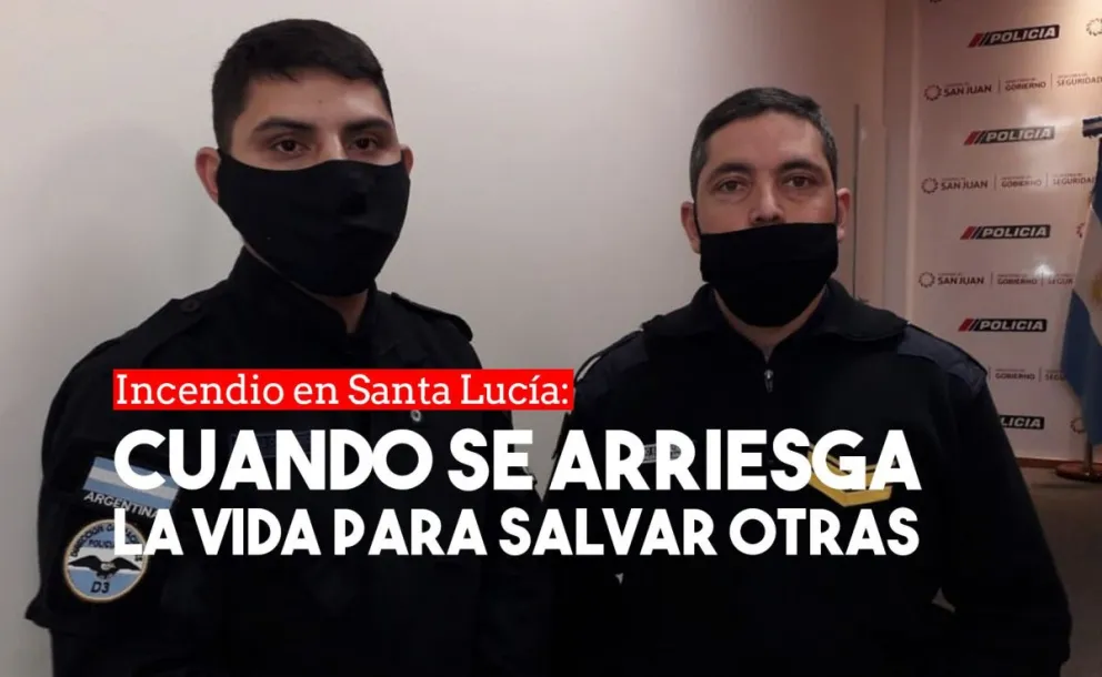 Arriesgar la vida: los policías que salvaron a dos mujeres de un incendio