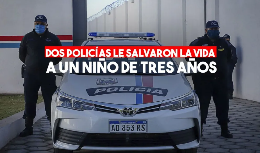 Policías salvaron a un niño de tres años que sufría un ataque de epilepsia