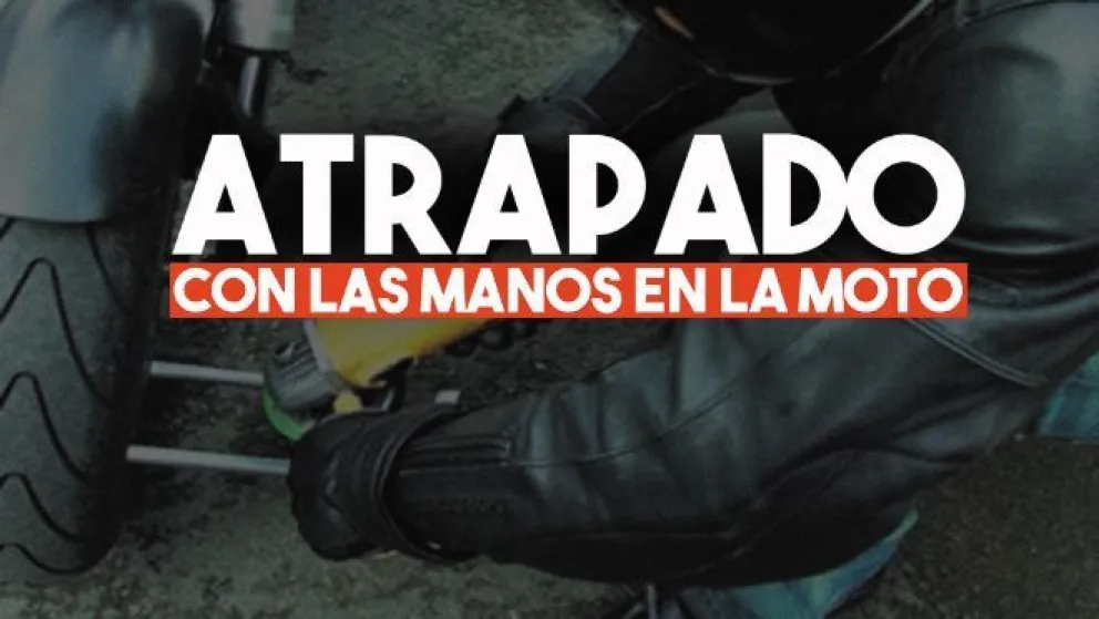 Quiso robarle su moto pero persiguió al ladrón y lo atrapó