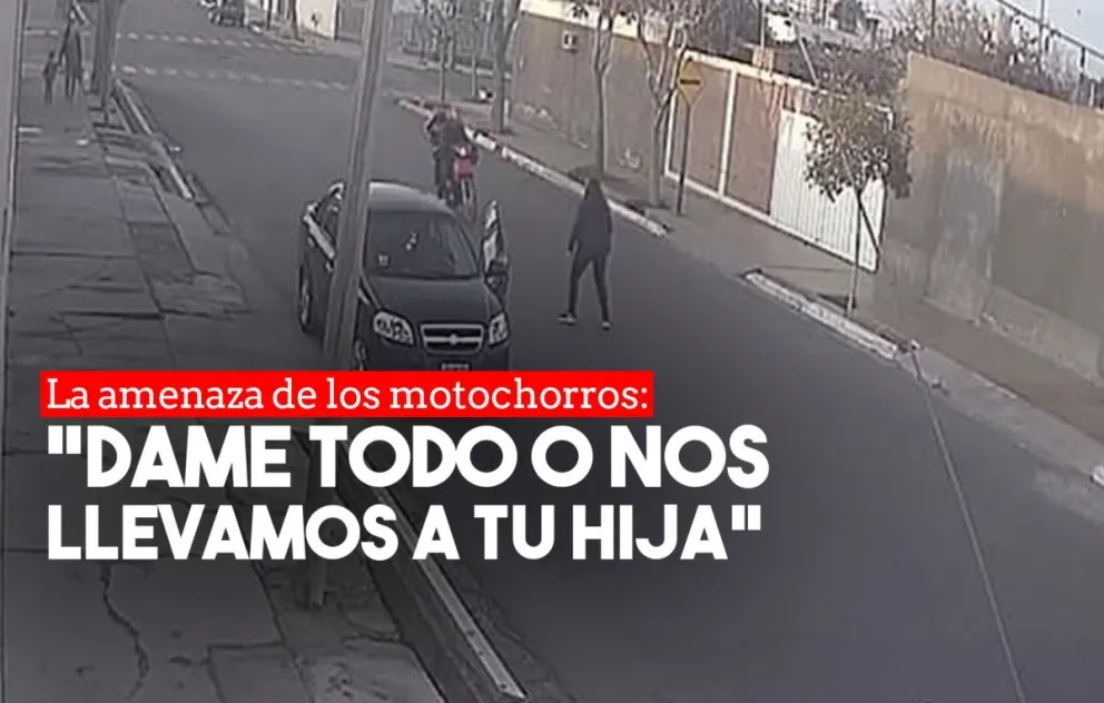 Dos motochorros amenazaron a una mujer con llevarse a su hija