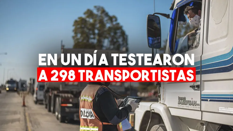 En un día, se realizaron 298 test a transportistas