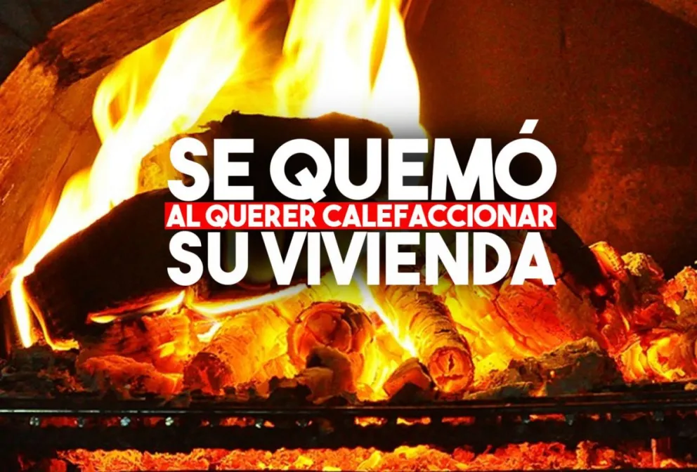 Encendió una salamandra, se prendió fuego y terminó hospitalizado