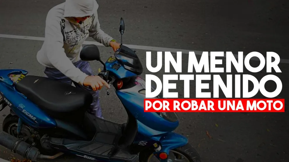 Un menor detenido por robar una moto