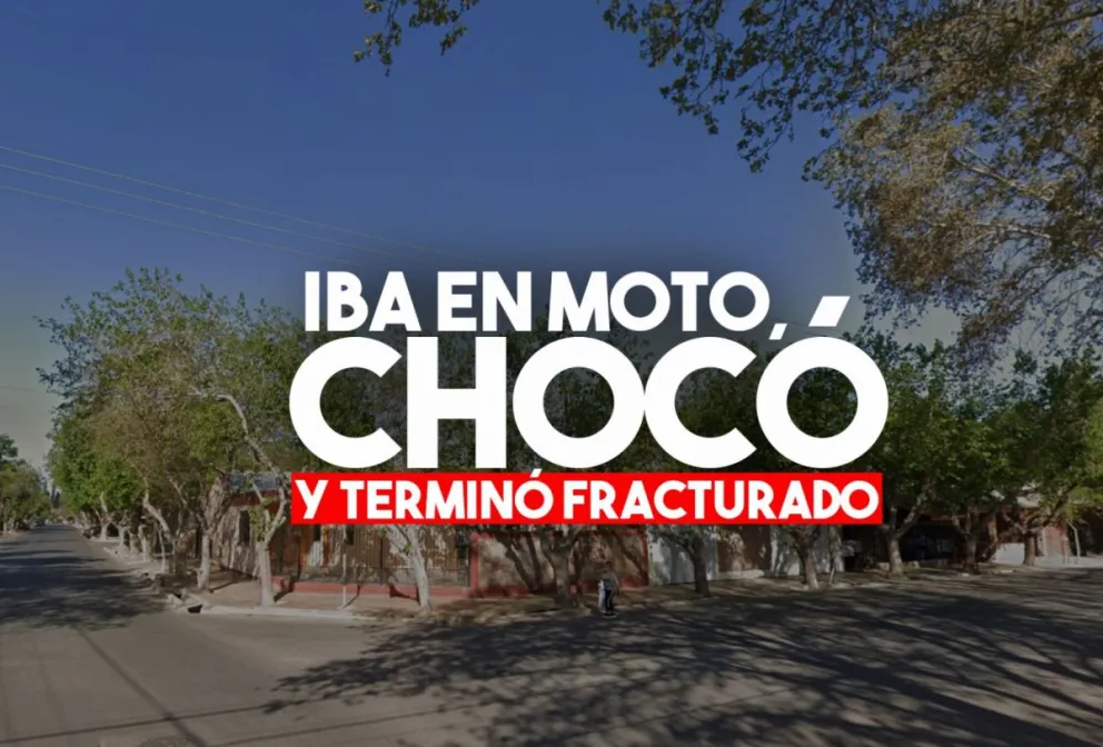 Un choque entre un auto y una moto dejó como saldo a un joven fracturado