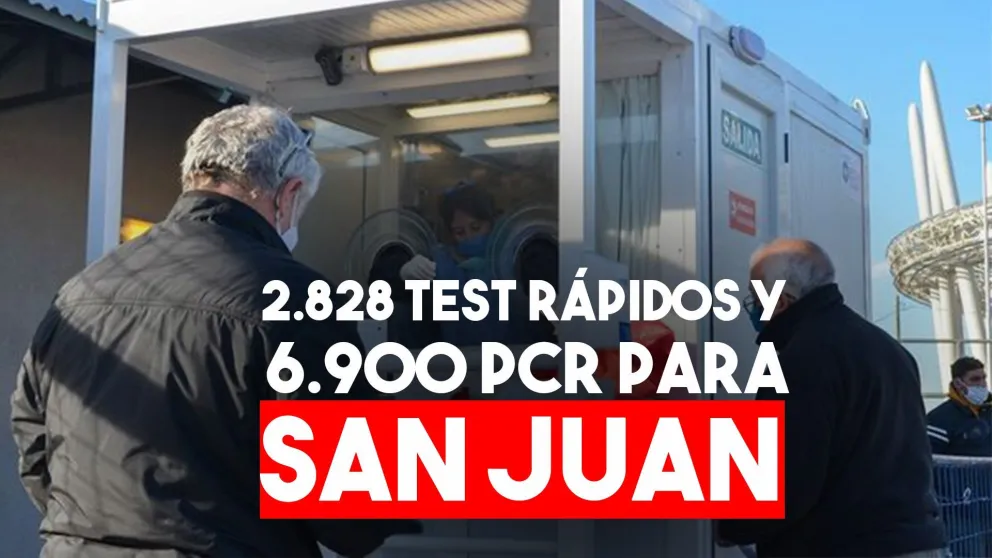 San Juan ya realizó 2.828 test rápidos y 6.900 PCR