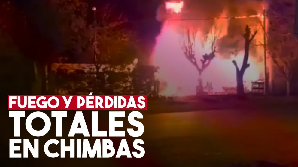 El fuego consumió por completo una vivienda en Chimbas
