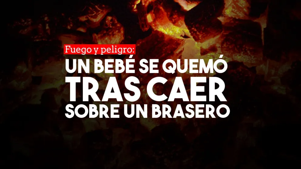 Un bebé se cayó sobre un brasero: se quemó la cara y la mano
