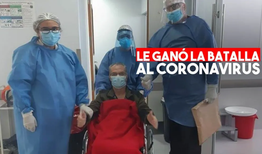 Coronavirus: la emotiva imagen del quinto caso en San Juan recuperado