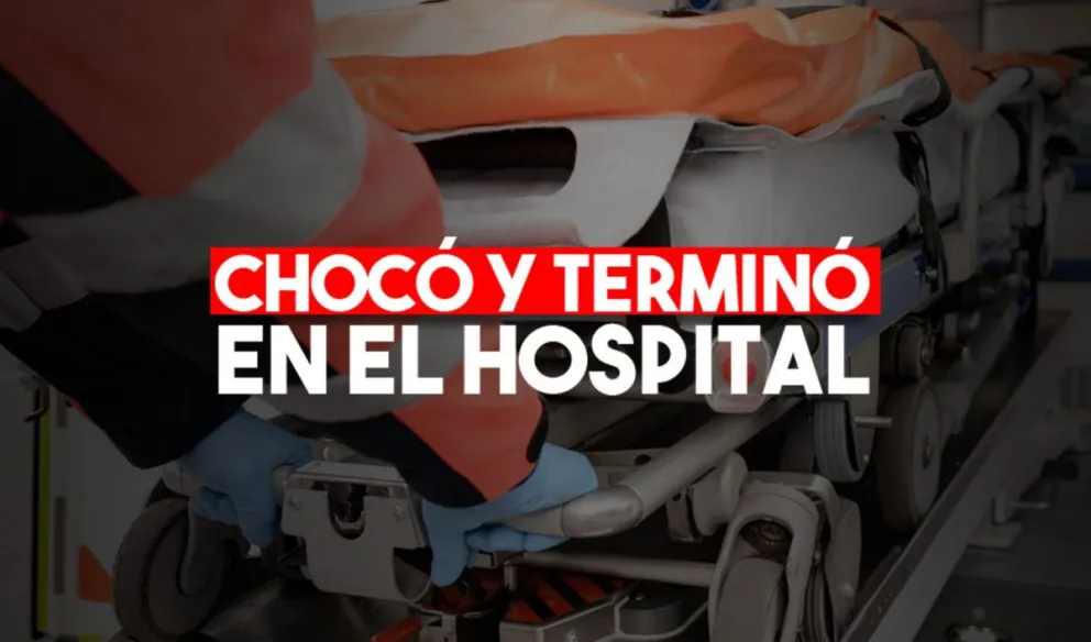 Una mujer terminó en el hospital tras un choque entre un auto y una camioneta