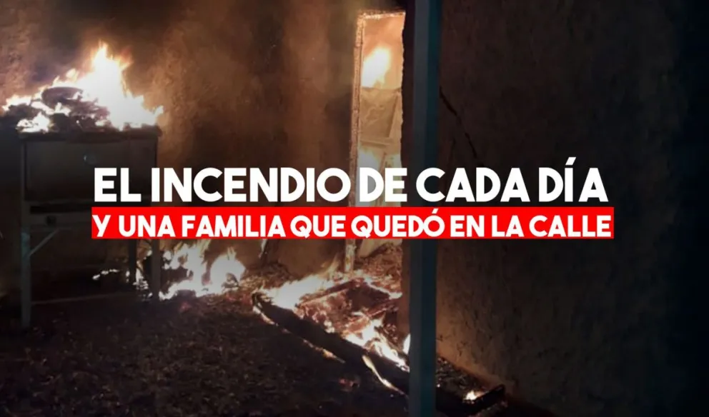 Un incendio en Pocito dejó a una familia sin nada