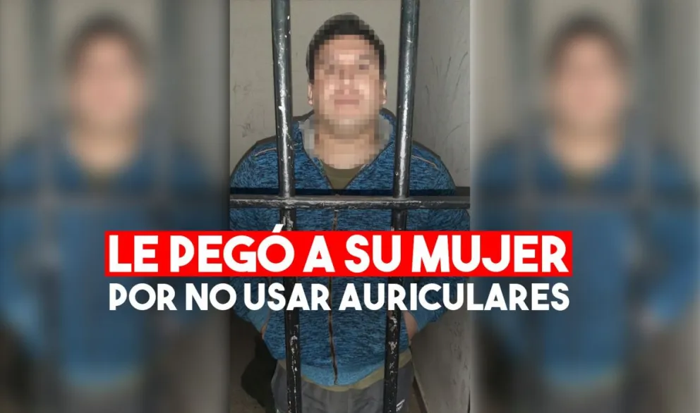 Violento golpeó a su pareja por no usar auriculares