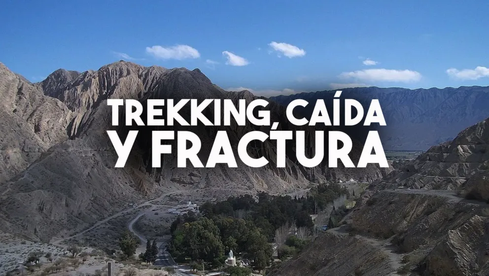 Una joven sufrió una fractura tras caer de un cerro