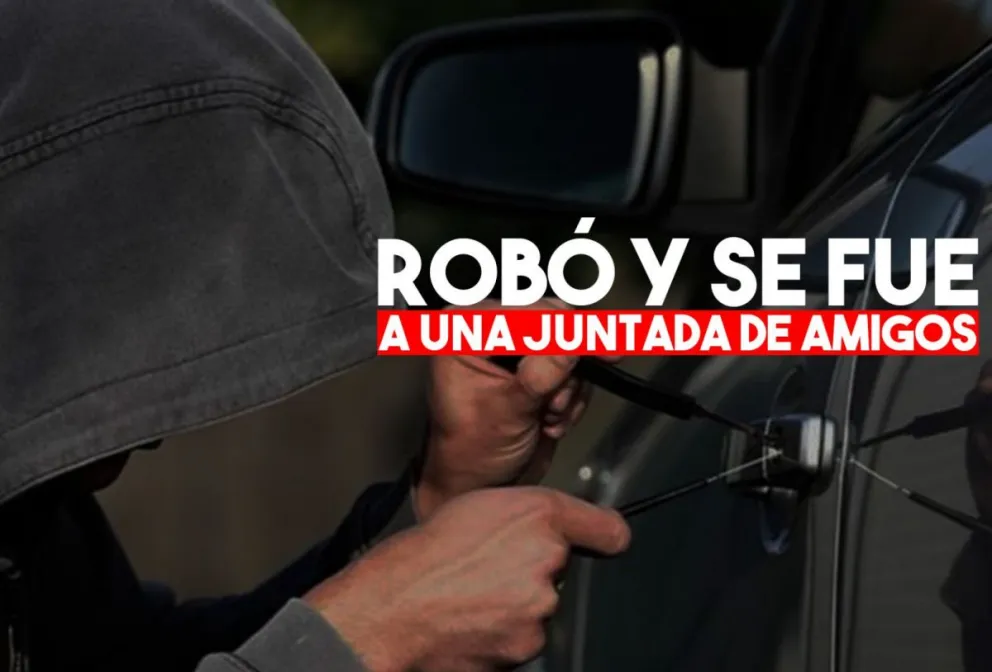 Entró a una casa mientras la dueña dormía, robó y después se fue a una juntada con amigos