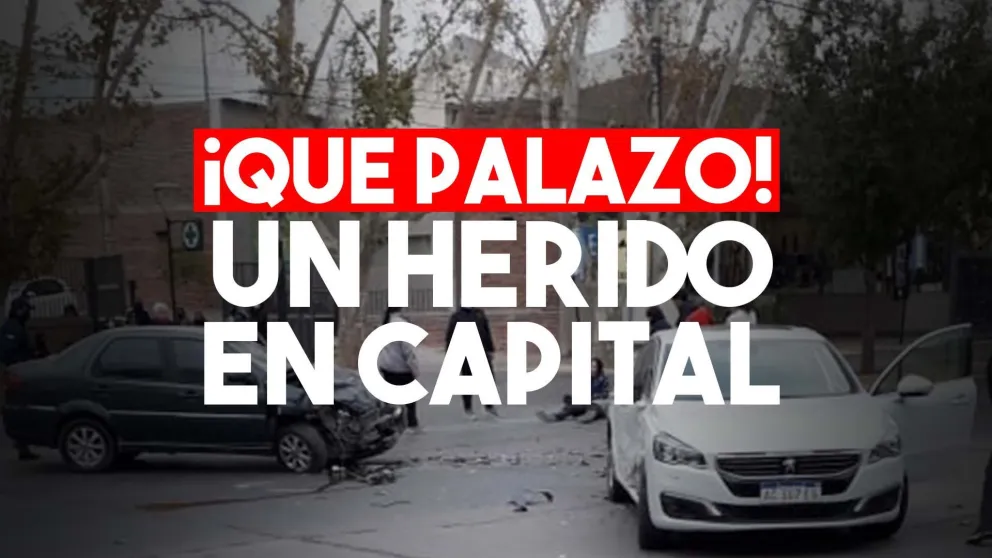 Dos autos chocaron en plena libertador, una persona terminó en el hospital