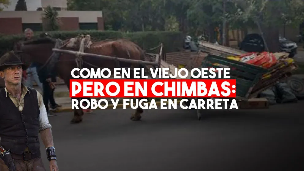 Robó fardos de pasto y se dio a la fuga en una carreta