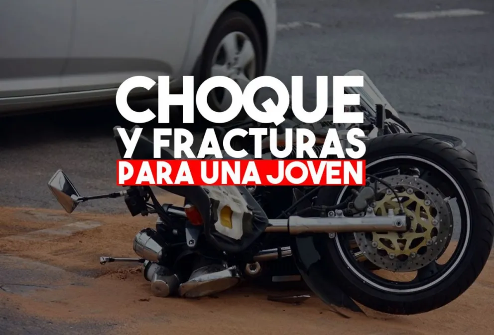 Una joven chocó y sufrió politraumatismos y fracturas
