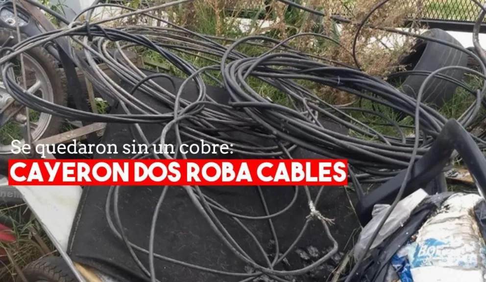 Cayeron dos roba cables en Rivadavia