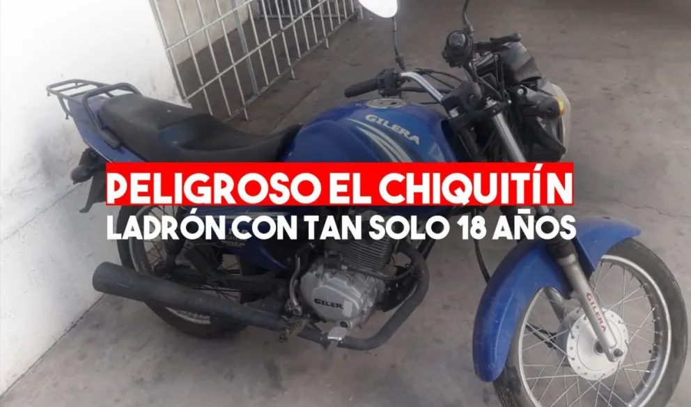 Tiene 18 años, robó una moto de una casa y hoy fue detenido