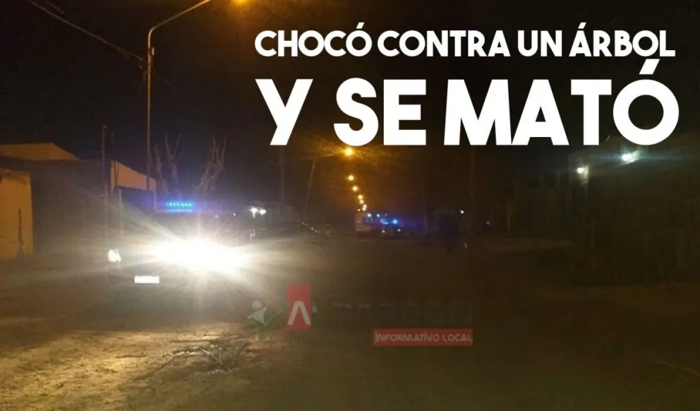 Chocó contra un árbol y murió al instante