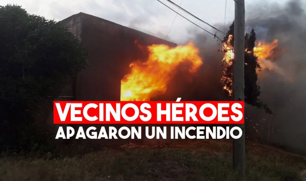 El fuego casi destruye una casa frente al Club Juventud Zondina