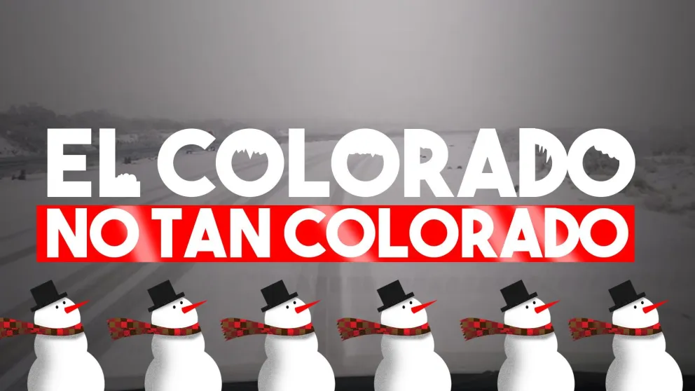 Nevó en parte de San Juan: El Colorado se vistió de blanco