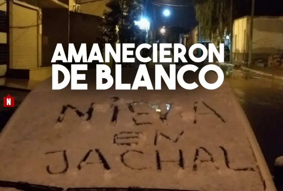 Nieva en Iglesia, Calingasta y Jáchal