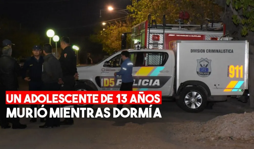 Sarmiento: investigan la muerte de un joven de 13 años