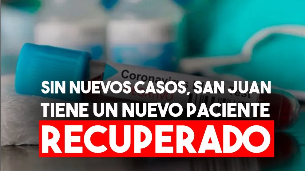 Un recuperado más para San Juan y 5 sospechosos