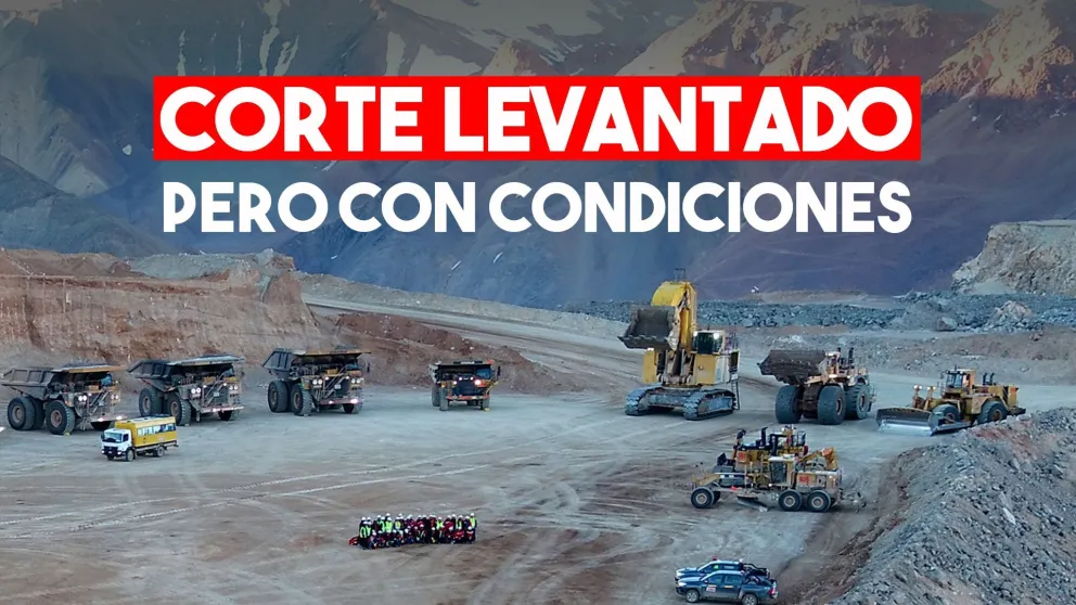 Levantaron el corte en el camino minero que lleva a Veladero
