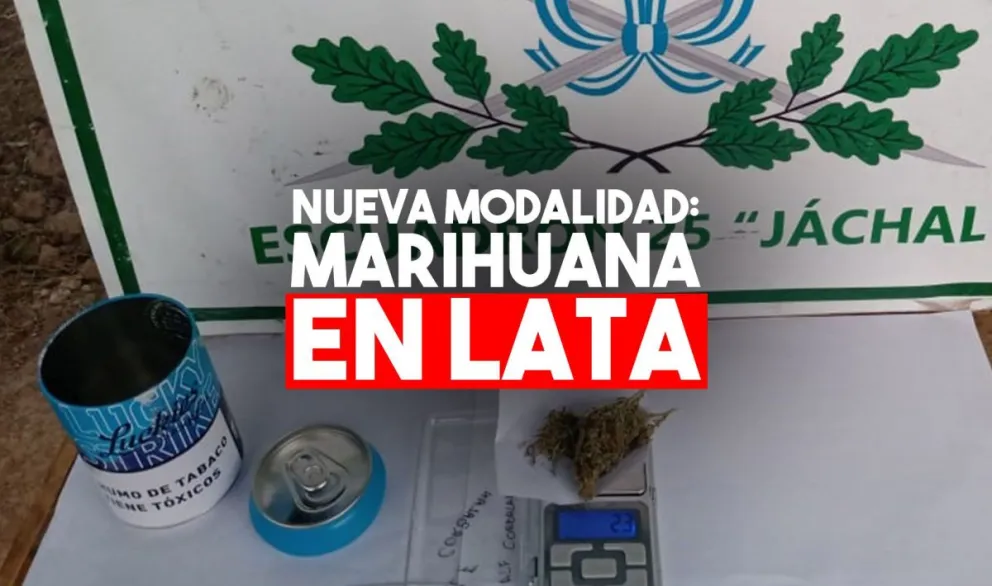 Los detuvieron en un control y les encontraron una lata con marihuana